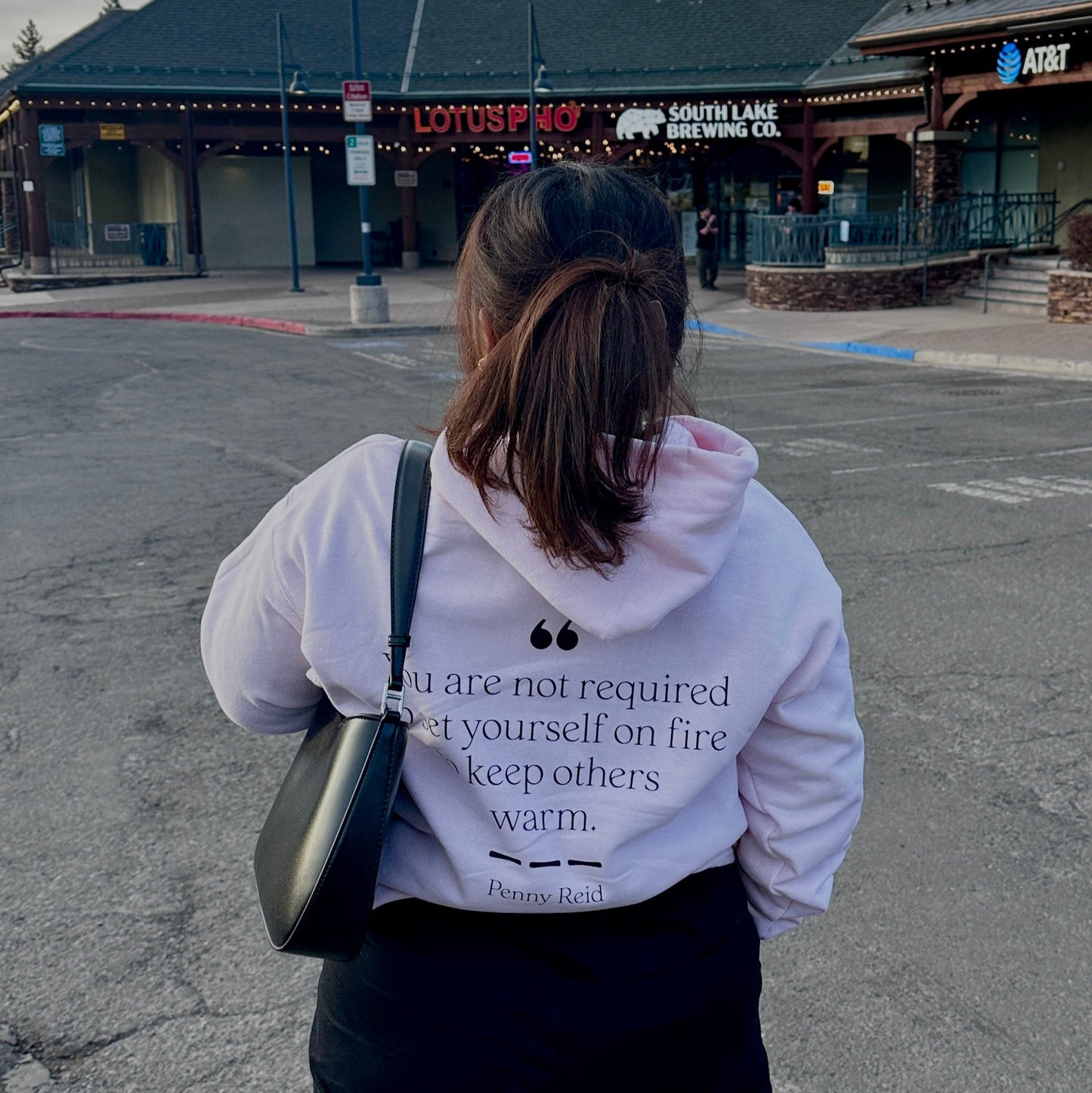 Cozy Hoodie - Featuring a hug in words