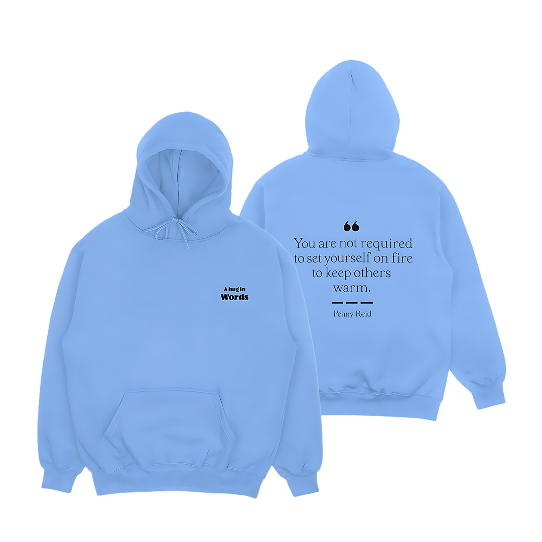 Cozy Hoodie - Featuring a hug in words